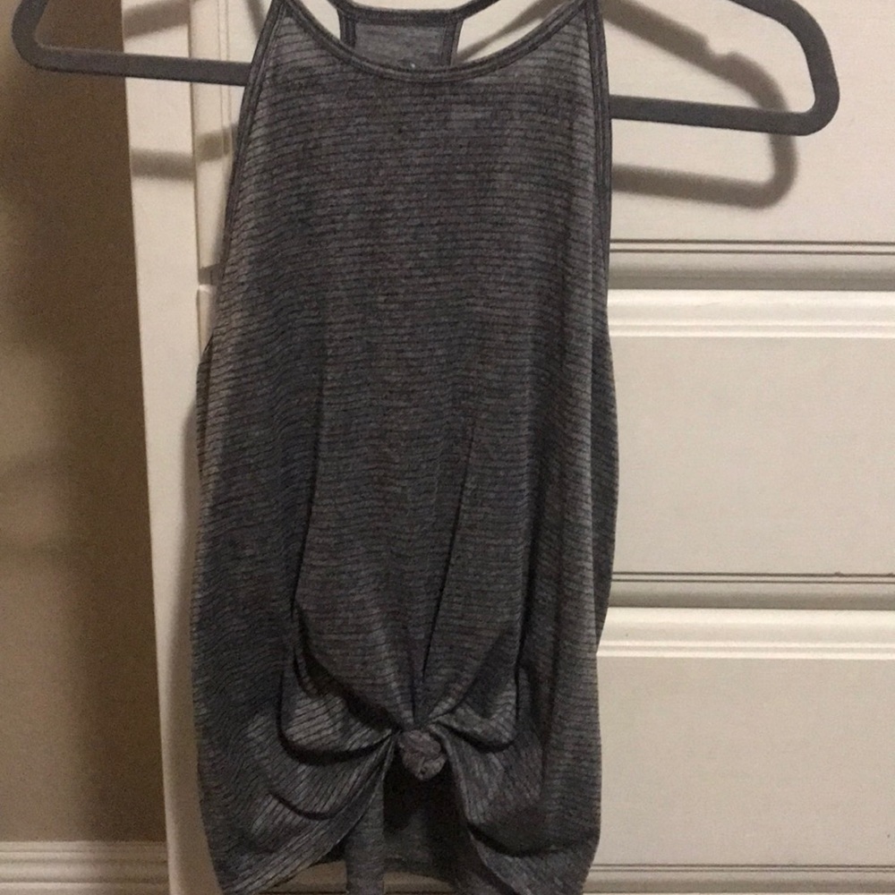 Old Navy grey and black striped tank!